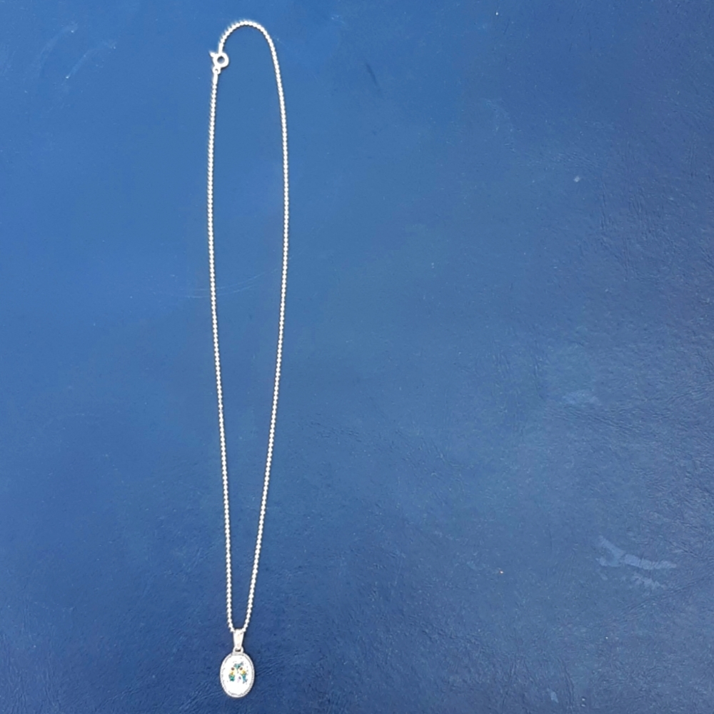 Mosaique stone necklace